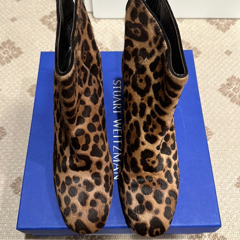 Stuart Weitzman bobcat hair bootie